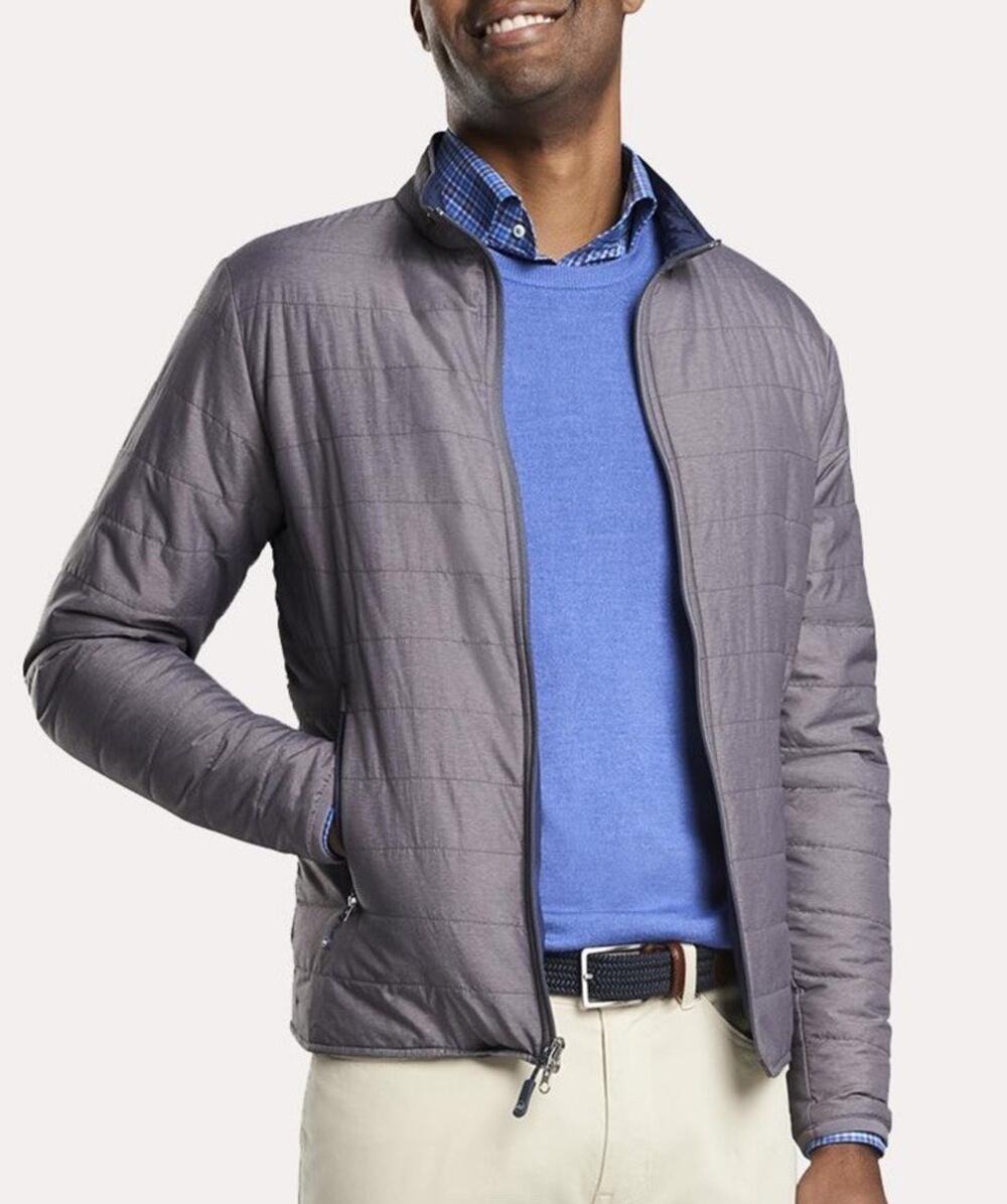 New! Peter Millar Men's Hyperlight Bomber Jacket Oslo Grey Size Medium